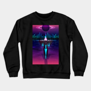 Neon Flight on Titan Crewneck Sweatshirt